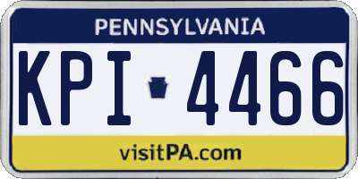 PA license plate KPI4466