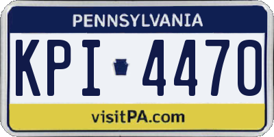 PA license plate KPI4470