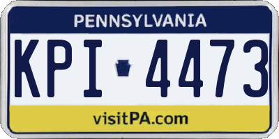 PA license plate KPI4473