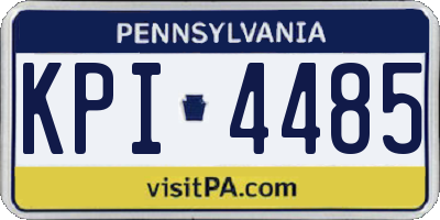 PA license plate KPI4485