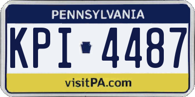 PA license plate KPI4487