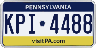 PA license plate KPI4488