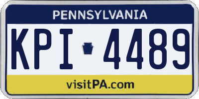 PA license plate KPI4489