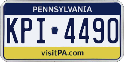 PA license plate KPI4490
