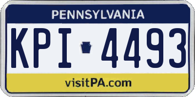PA license plate KPI4493