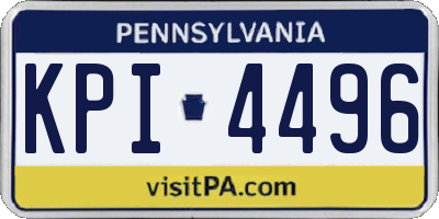 PA license plate KPI4496