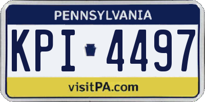 PA license plate KPI4497