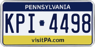 PA license plate KPI4498
