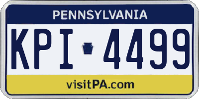 PA license plate KPI4499