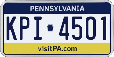 PA license plate KPI4501