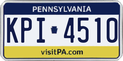 PA license plate KPI4510