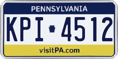 PA license plate KPI4512