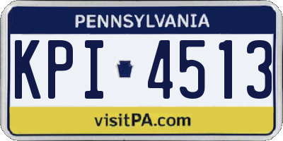 PA license plate KPI4513