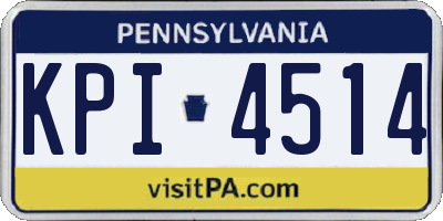 PA license plate KPI4514