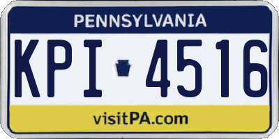 PA license plate KPI4516
