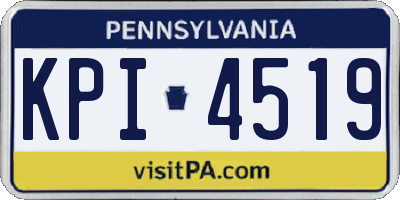 PA license plate KPI4519