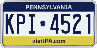 PA license plate KPI4521