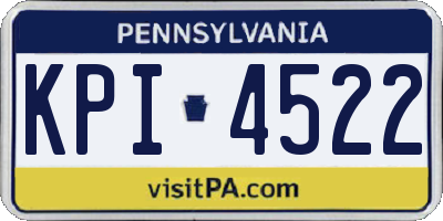 PA license plate KPI4522