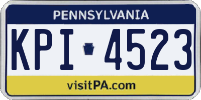 PA license plate KPI4523