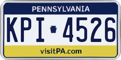 PA license plate KPI4526