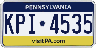PA license plate KPI4535
