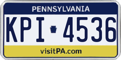 PA license plate KPI4536