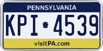 PA license plate KPI4539