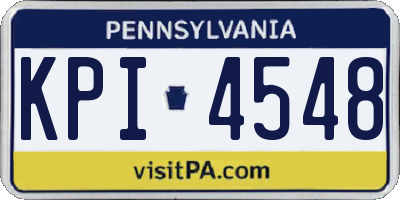 PA license plate KPI4548