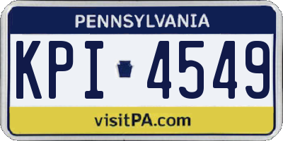 PA license plate KPI4549