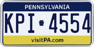 PA license plate KPI4554
