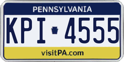 PA license plate KPI4555