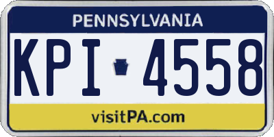 PA license plate KPI4558