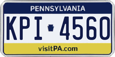 PA license plate KPI4560