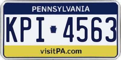 PA license plate KPI4563