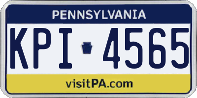 PA license plate KPI4565