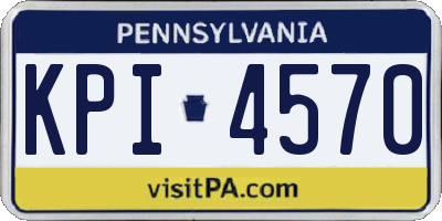 PA license plate KPI4570