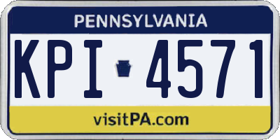 PA license plate KPI4571