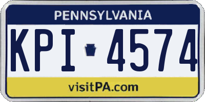 PA license plate KPI4574