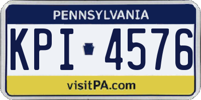 PA license plate KPI4576