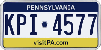 PA license plate KPI4577