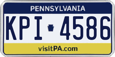 PA license plate KPI4586
