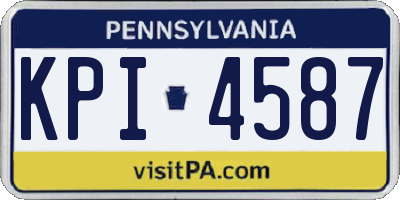 PA license plate KPI4587