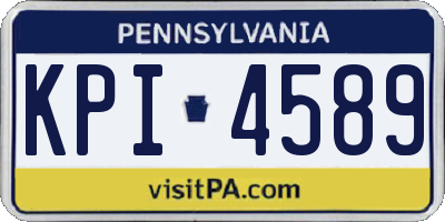 PA license plate KPI4589