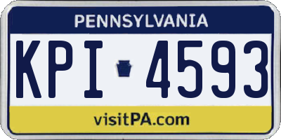 PA license plate KPI4593