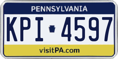 PA license plate KPI4597