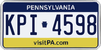 PA license plate KPI4598