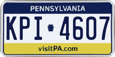 PA license plate KPI4607