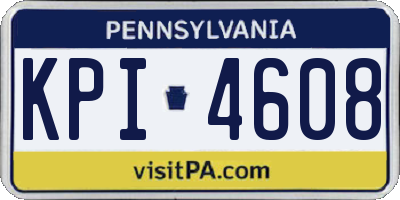 PA license plate KPI4608