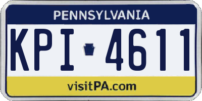 PA license plate KPI4611