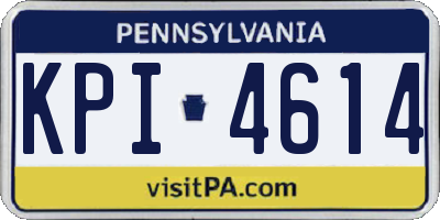 PA license plate KPI4614